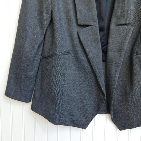 Melissa McCarthy Seven7 Women's Gray Blazer Size L NWT Open Front Notch Collar - Picture 7 of 14